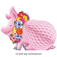 12 Pack Bulk Luau Pig Centerpiece