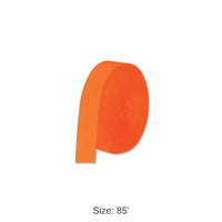 12 Pack Bulk FR Party Festive Crepe Streamer - orange
