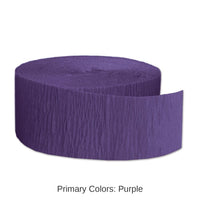 12 Pack Bulk FR Festive Party Crepe Streamer - purple