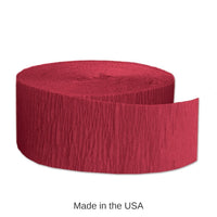 12 Pack Bulk FR Party Festive Crepe Streamer - red