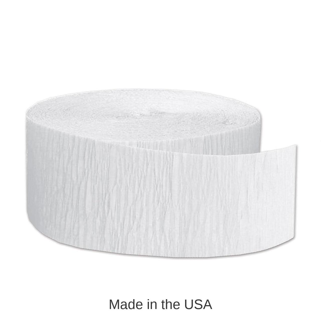 12 Pack Bulk FR Festive Party Crepe Streamer - white