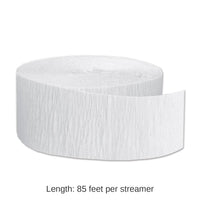 12 Pack Bulk FR Festive Party Crepe Streamer - white