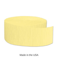 12 Pack Bulk FR Party Festive Crepe Streamer - yellow