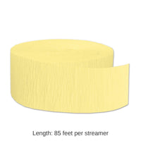 12 Pack Bulk FR Party Festive Crepe Streamer - yellow