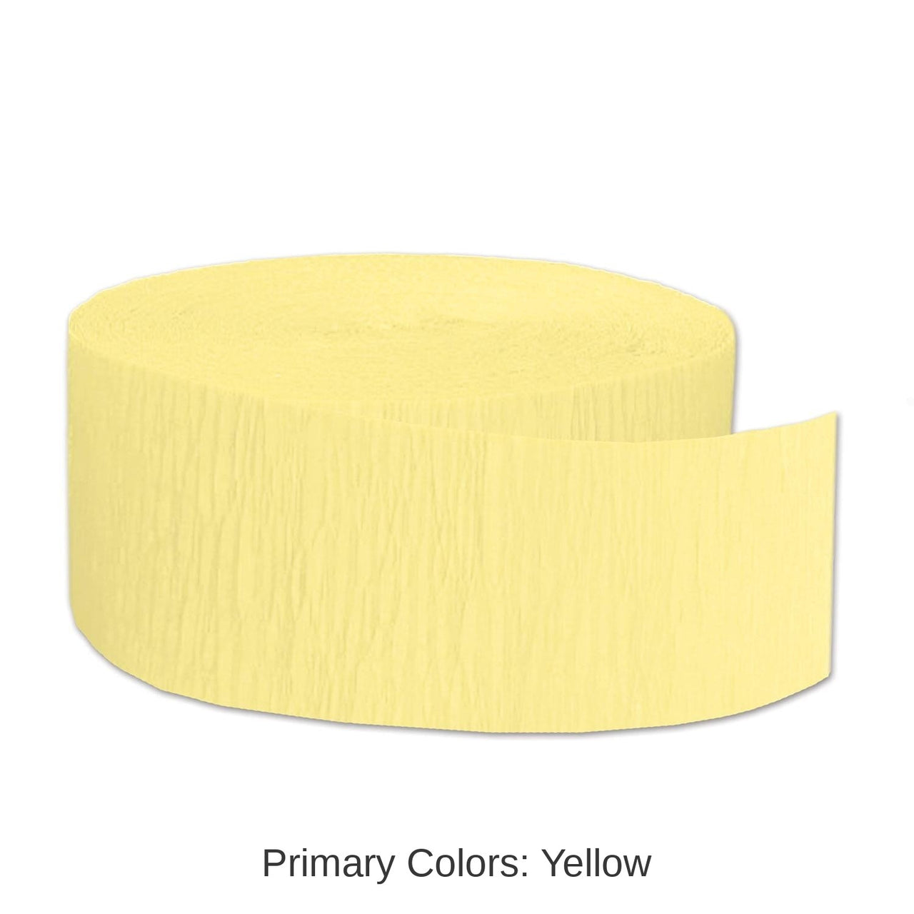 12 Pack Bulk FR Party Festive Crepe Streamer - yellow