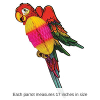 12 Pack Bulk Luau Party Tissue Parrot