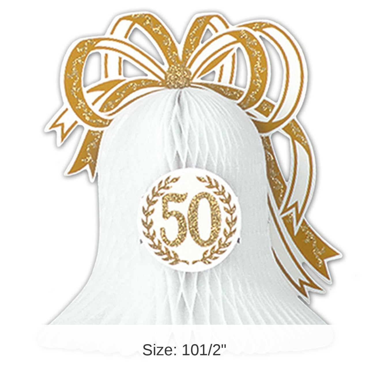 12 Pack Bulk 50th Anniversary Centerpiece- Wedding Bell