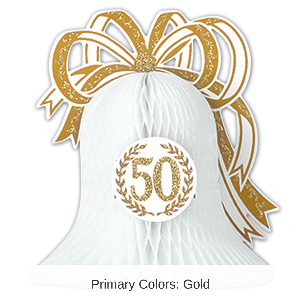 12 Pack Bulk 50th Anniversary Centerpiece- Wedding Bell