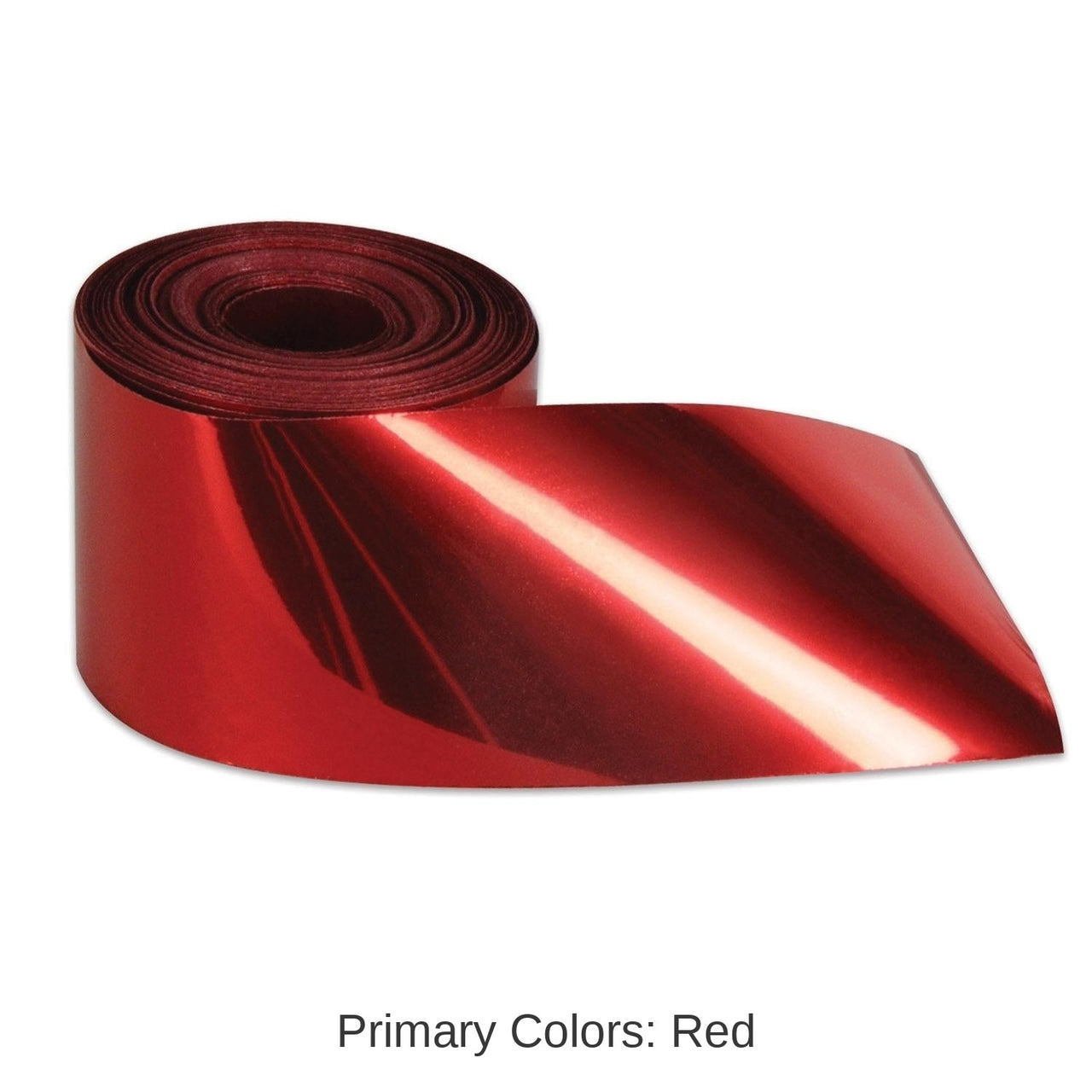 12 Pack Bulk Gleam 'N Party Streamer Metallized Streamer - red