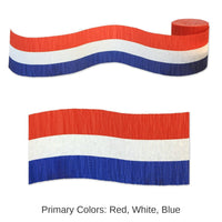 12 Pack Bulk FR Patriotic Crepe Party Streamer