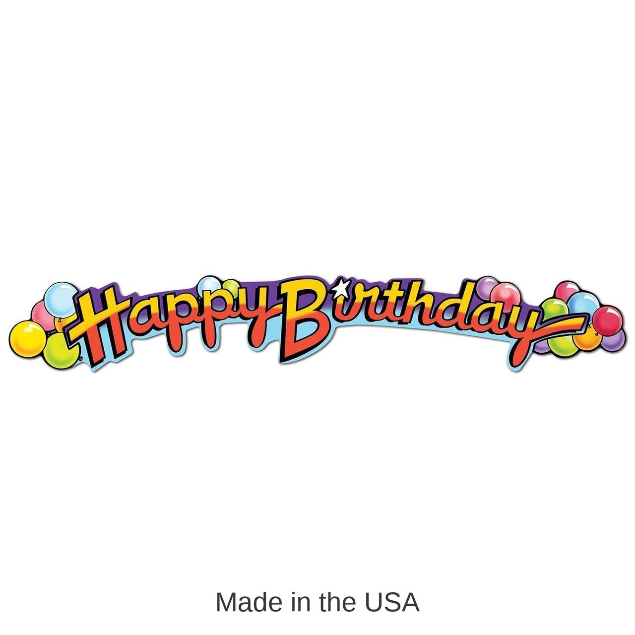 12 Pack Bulk 35" Happy Birthday Party Streamer