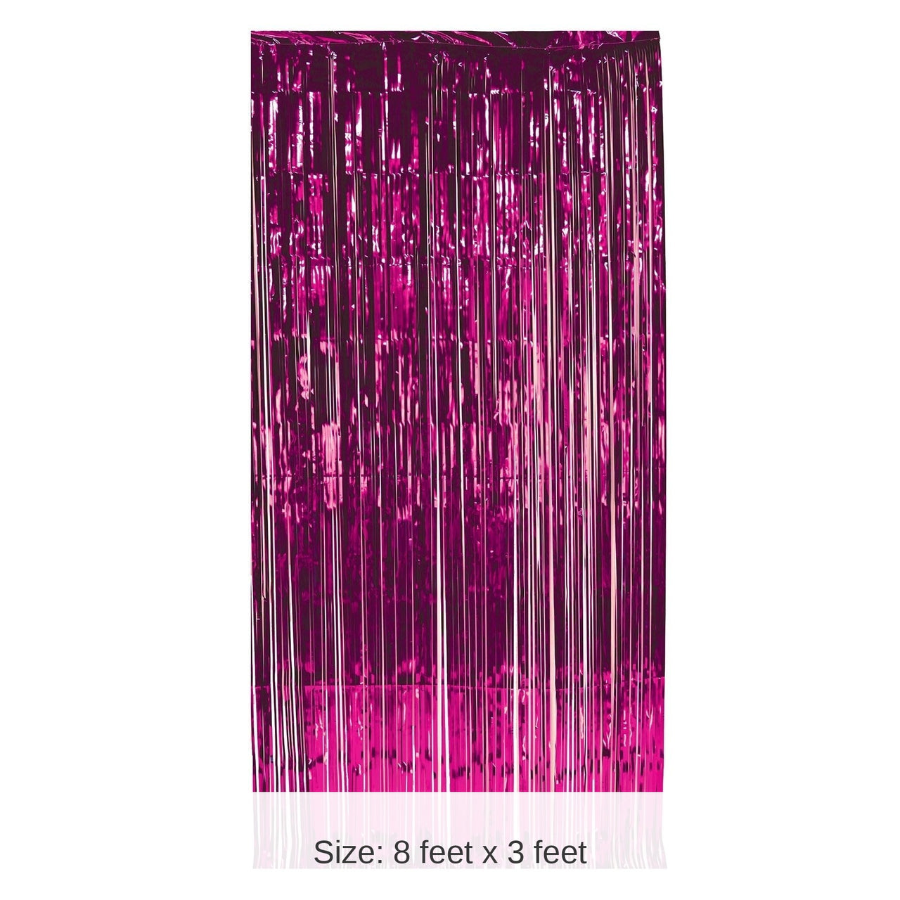 6 Pack Bulk 1-Ply Party Gleam 'N Curtain - cerise