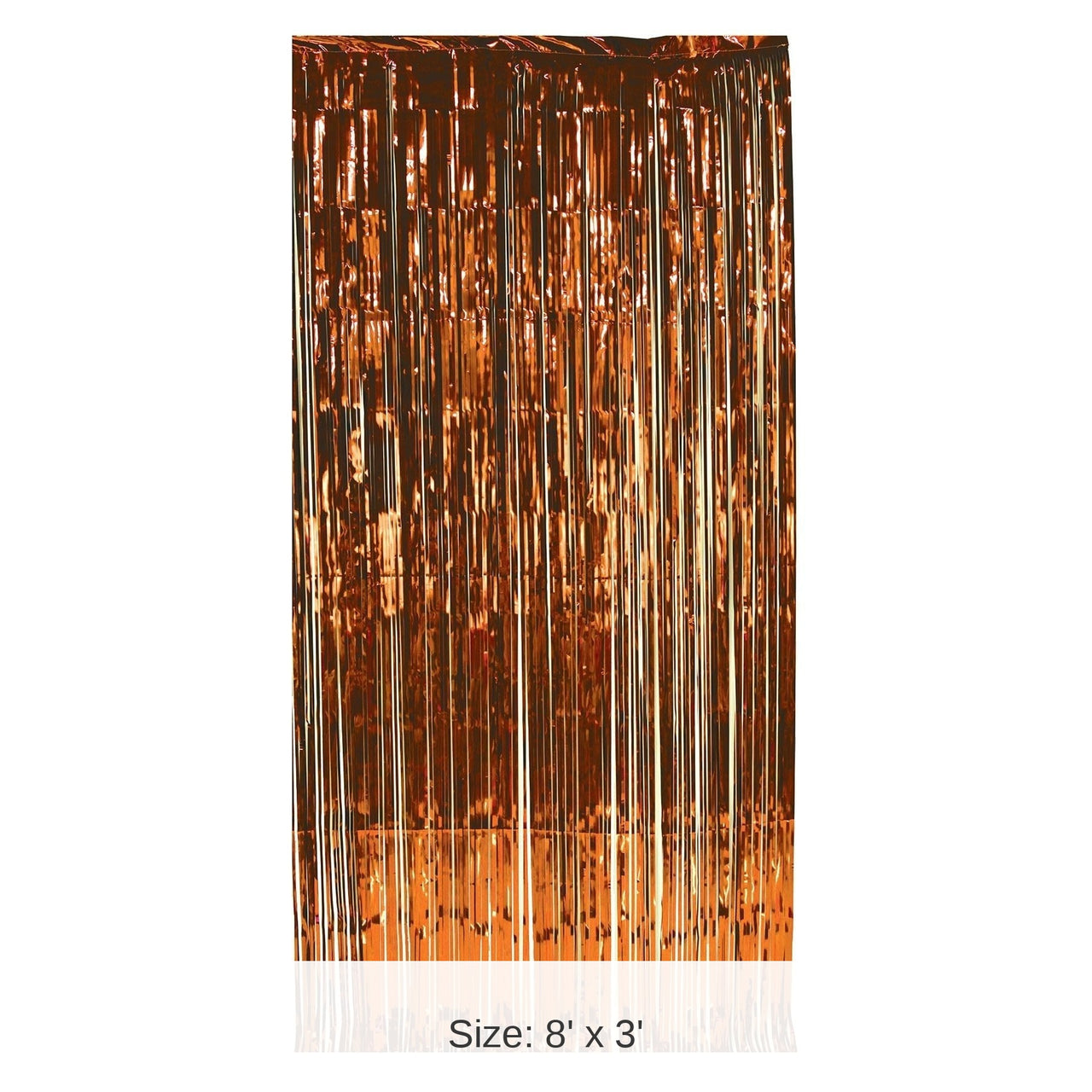 6 Pack Bulk 1-Ply Gleam 'N Party Curtain - orange