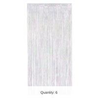6 Pack Bulk 1-Ply Party Gleam 'N Curtain - opalescent