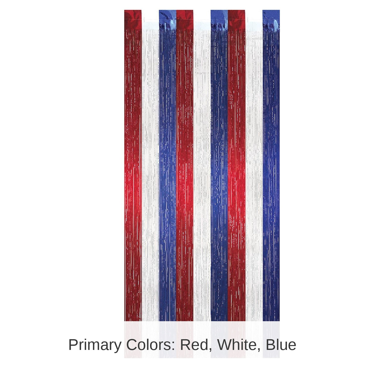 6 Pack Bulk 1-Ply Gleam 'N Party Curtain - red - white - blue