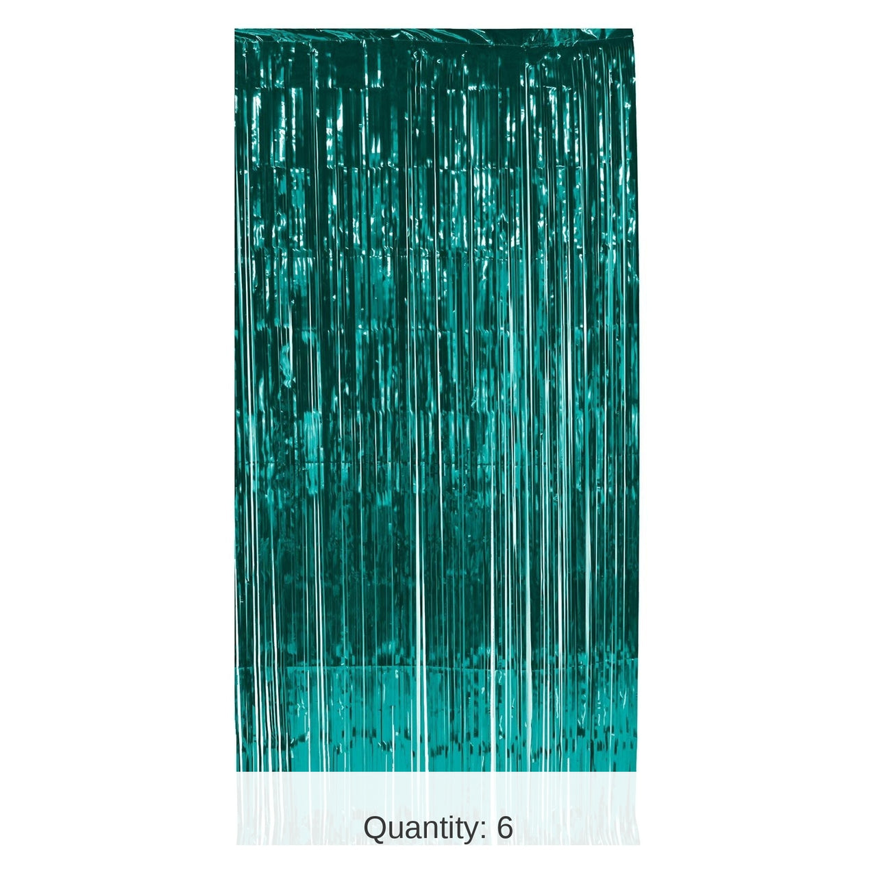 6 Pack Bulk 1-Ply Gleam 'N Party Curtain - turquoise