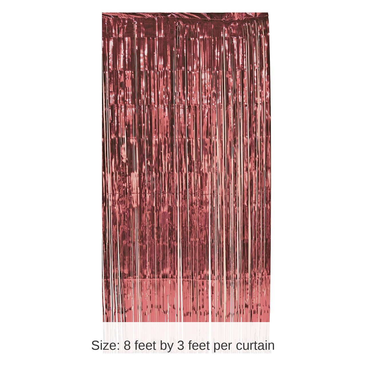 6 Pack Bulk 1-Ply Gleam 'N Party Curtain - rose gold