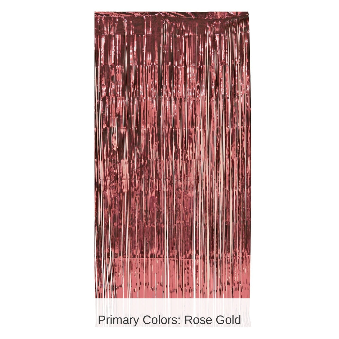 6 Pack Bulk 1-Ply Gleam 'N Party Curtain - rose gold