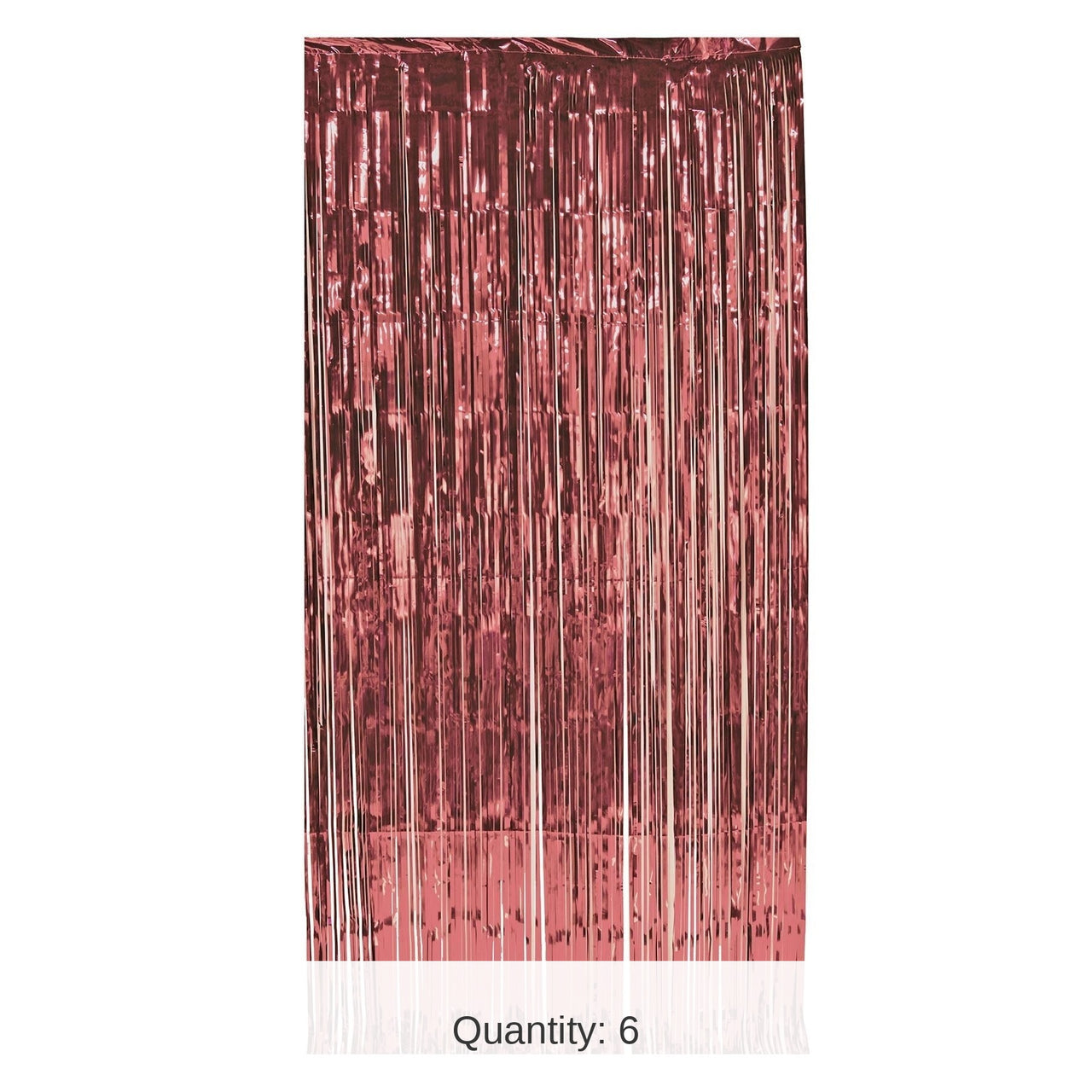 6 Pack Bulk 1-Ply Gleam 'N Party Curtain - rose gold