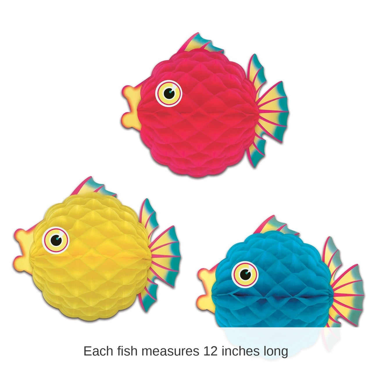 12 Pack Bulk Luau Party Tissue Bubble Fish