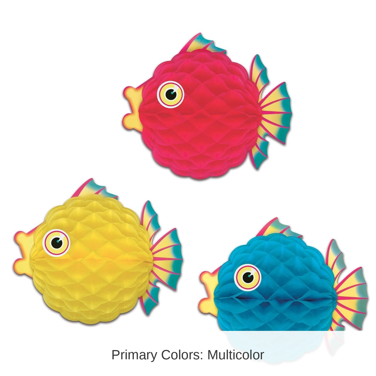 12 Pack Bulk Luau Party Tissue Bubble Fish