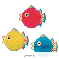 12 Pack Bulk Luau Party Tissue Bubble Fish