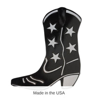 24 Pack Bulk Foil Cowboy Boot Silhouette - black Party Decoration