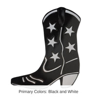 24 Pack Bulk Foil Cowboy Boot Silhouette - black Party Decoration