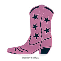 24 Pack Bulk Foil Cowboy Boot Party Silhouette - pink