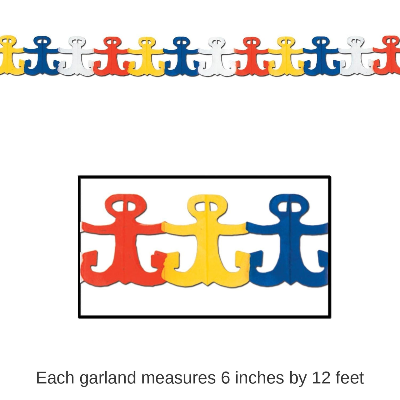 12 Pack Bulk Anchor Party Garland