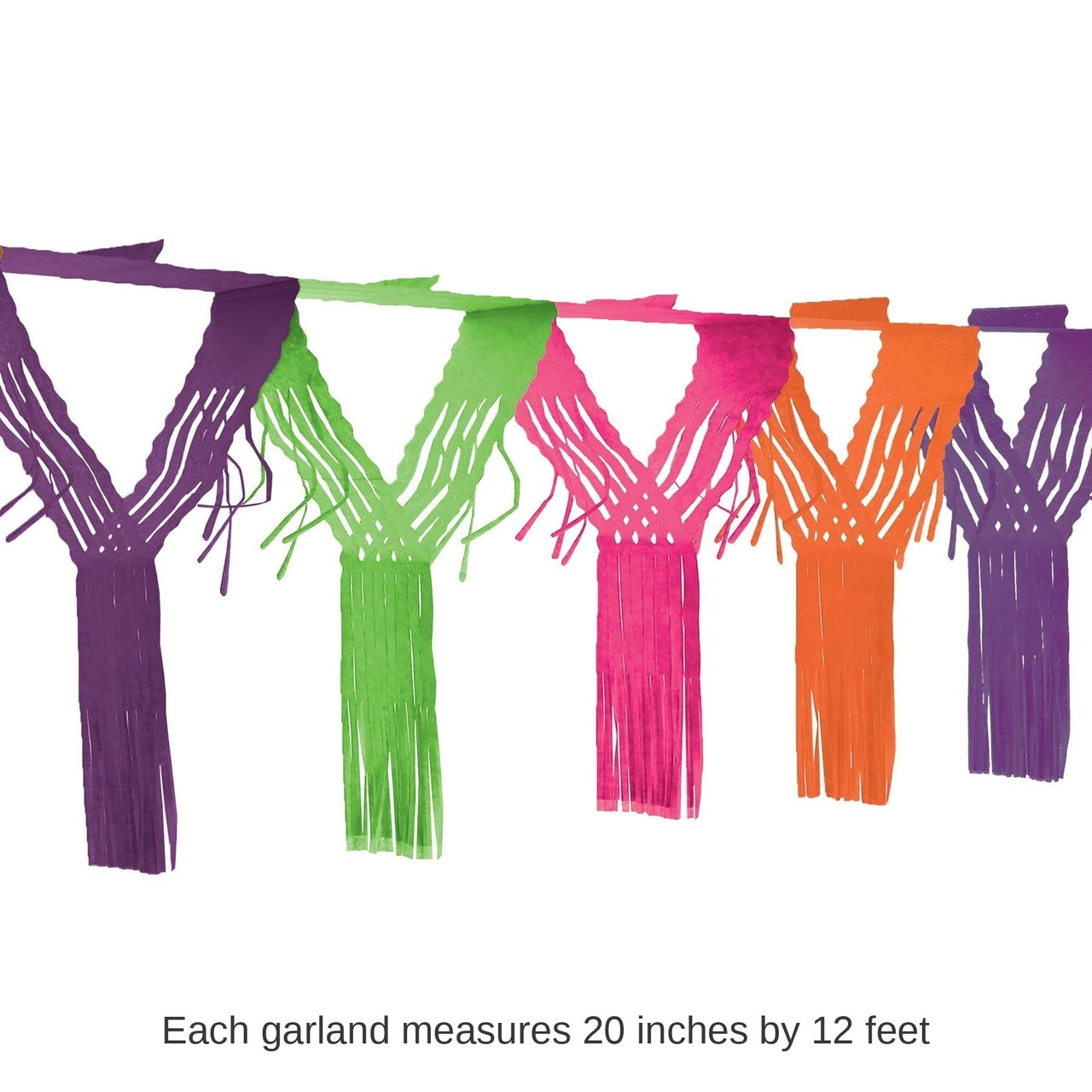 12 Pack Bulk Fiesta Drop Fringe Garland - bright