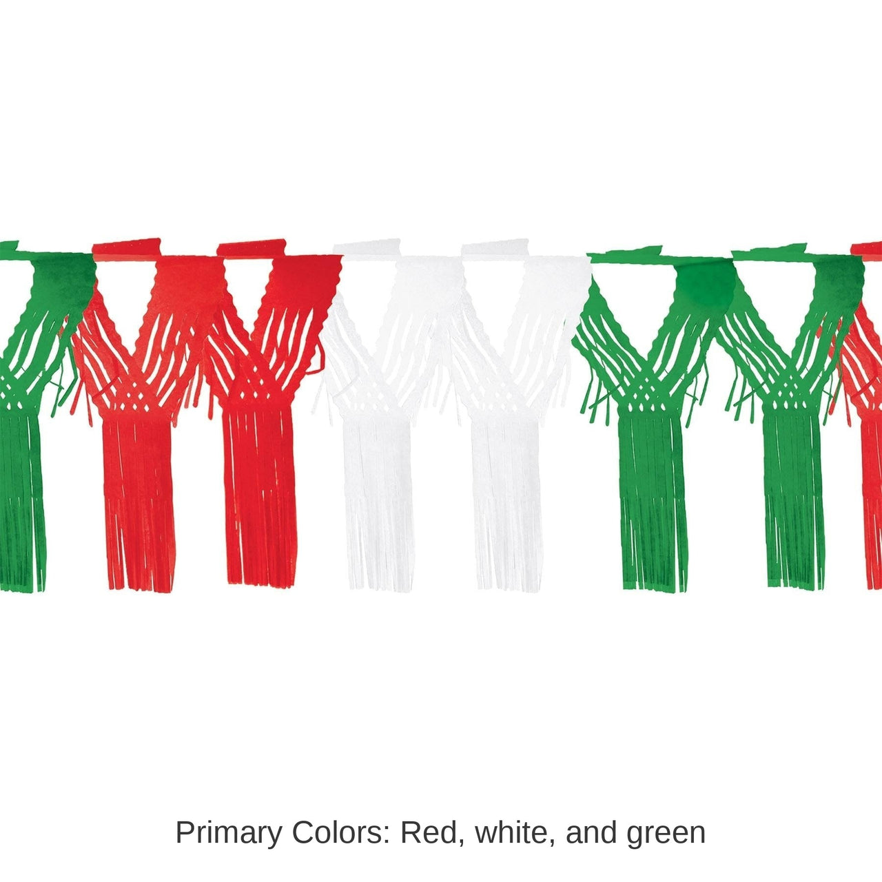 12 Pack Bulk Fiesta Drop Fringe Garland - red - white - green