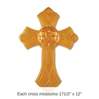 24 Pack Bulk Religious Theme Gold Plastic Party Cross