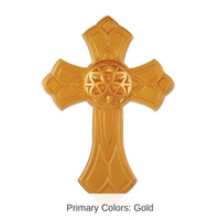 24 Pack Bulk Religious Theme Gold Plastic Party Cross