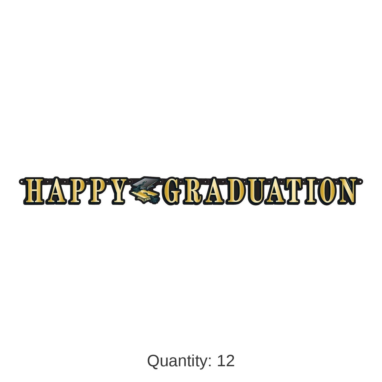 12 Pack Bulk Happy Graduation Party Streamer