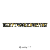 12 Pack Bulk Happy Graduation Party Streamer