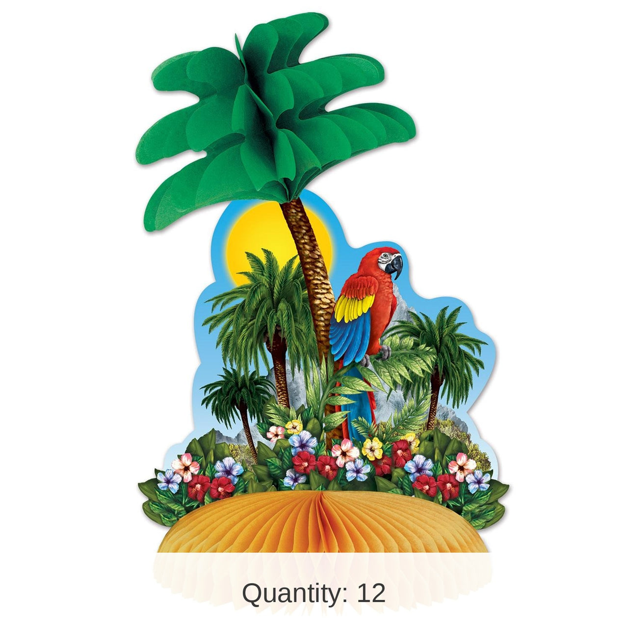 12 Pack Bulk Luau Party Tropical Island Centerpiece
