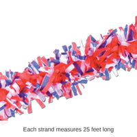 24 Pack Bulk Tissue Festooning Party Decor - red - white - blue