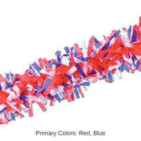 24 Pack Bulk Tissue Festooning Party Decor - red - white - blue