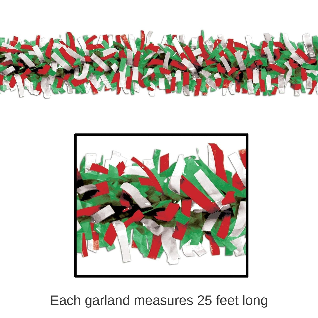 24 Pack Bulk Fiesta Tissue Festooning - red - white - green