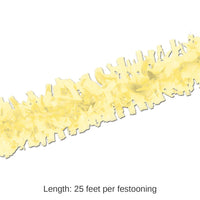 24 Pack Bulk Tissue Party Festooning - yellow