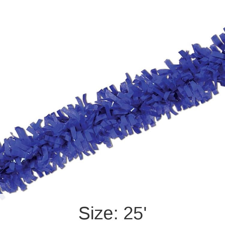 12 Piece Bulk Pkgd Tissue Party Festooning - blue