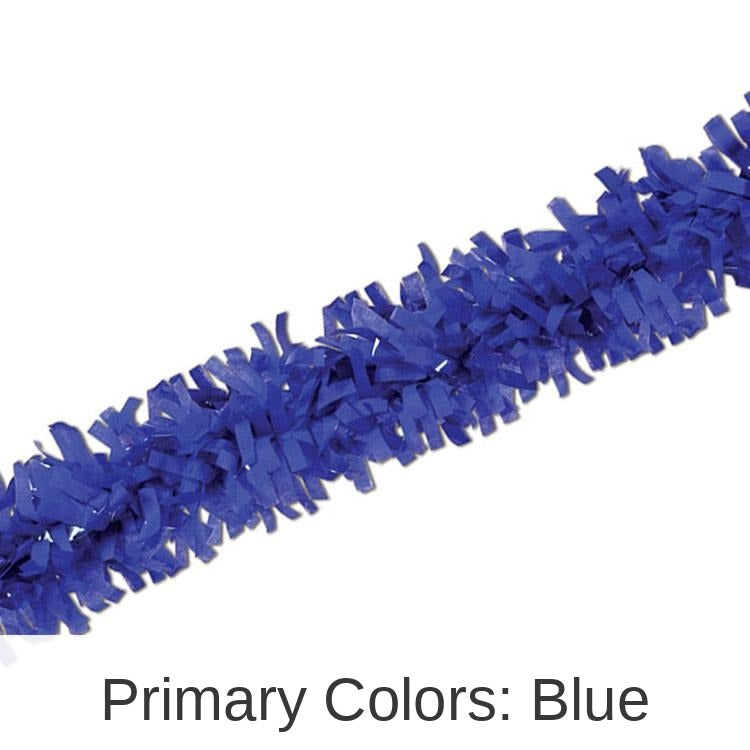 12 Piece Bulk Pkgd Tissue Party Festooning - blue