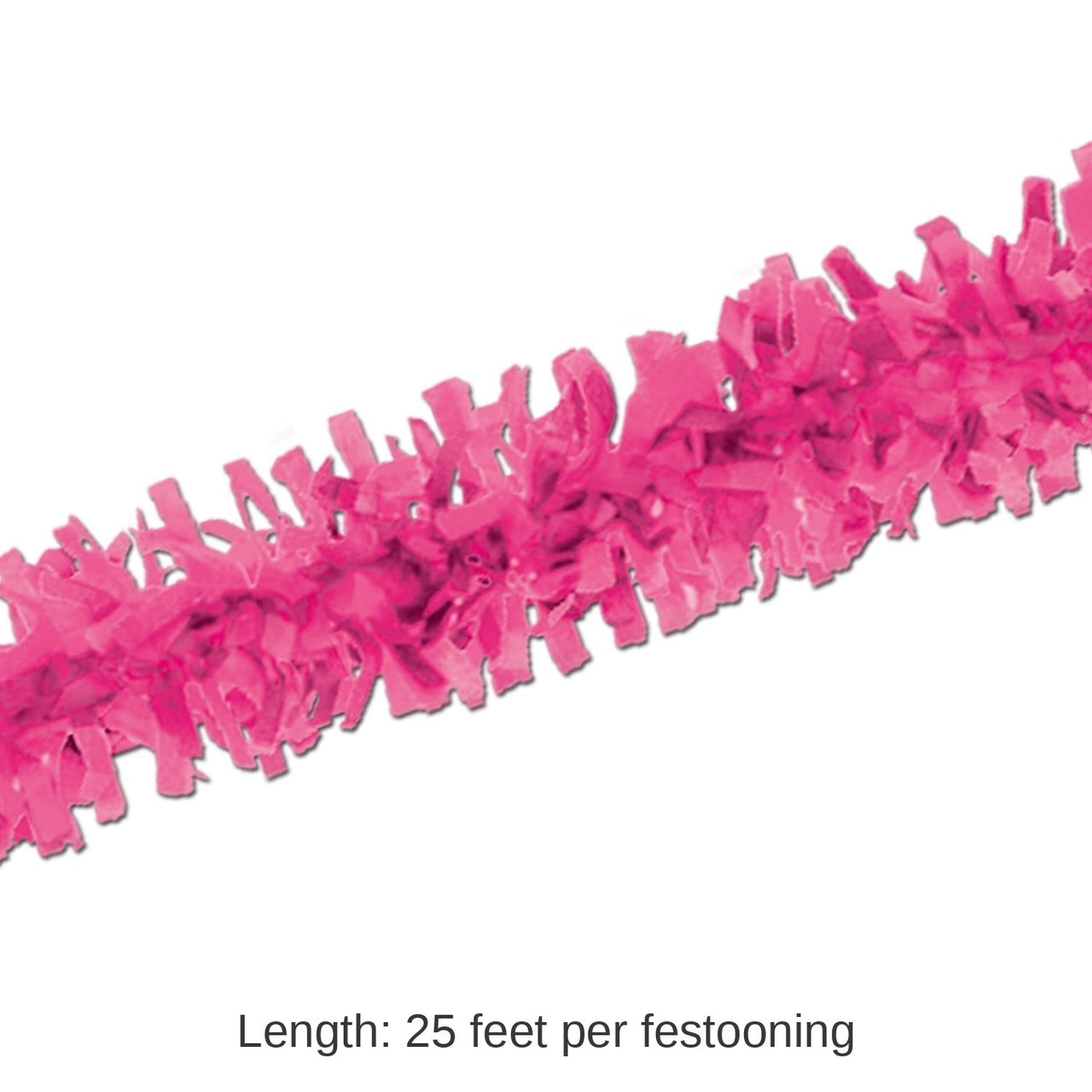 12 Piece Bulk Pkgd Party Tissue Festooning - cerise