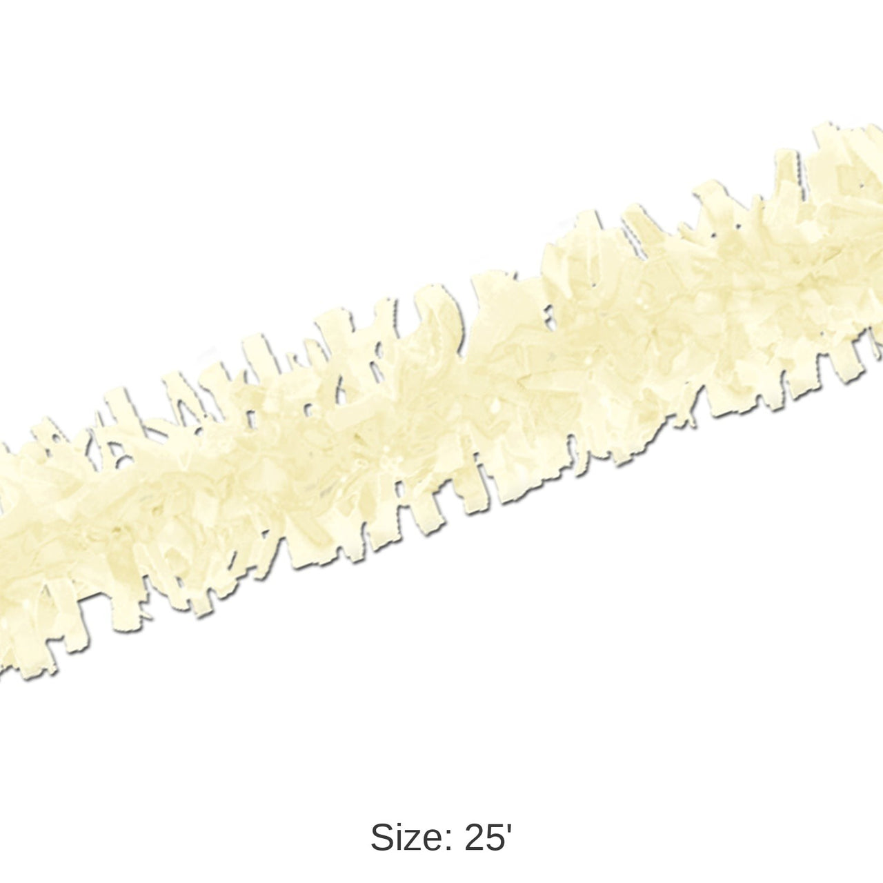 12 Piece Bulk Pkgd Party Tissue Festooning - ivory