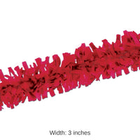 12 Piece Bulk Pkgd Party Tissue Festooning - red