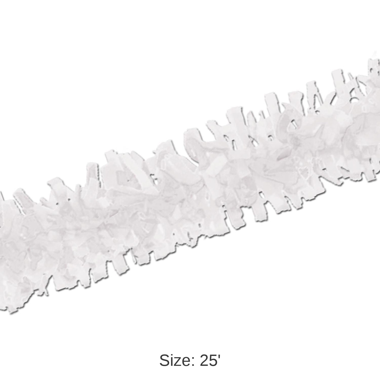 12 Piece Bulk Pkgd Tissue Party Festooning - white