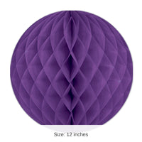 24 Pack Bulk Party Tissue Ball - purple