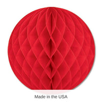 24 Pack Bulk 12 inch-Party Tissue Ball - Red