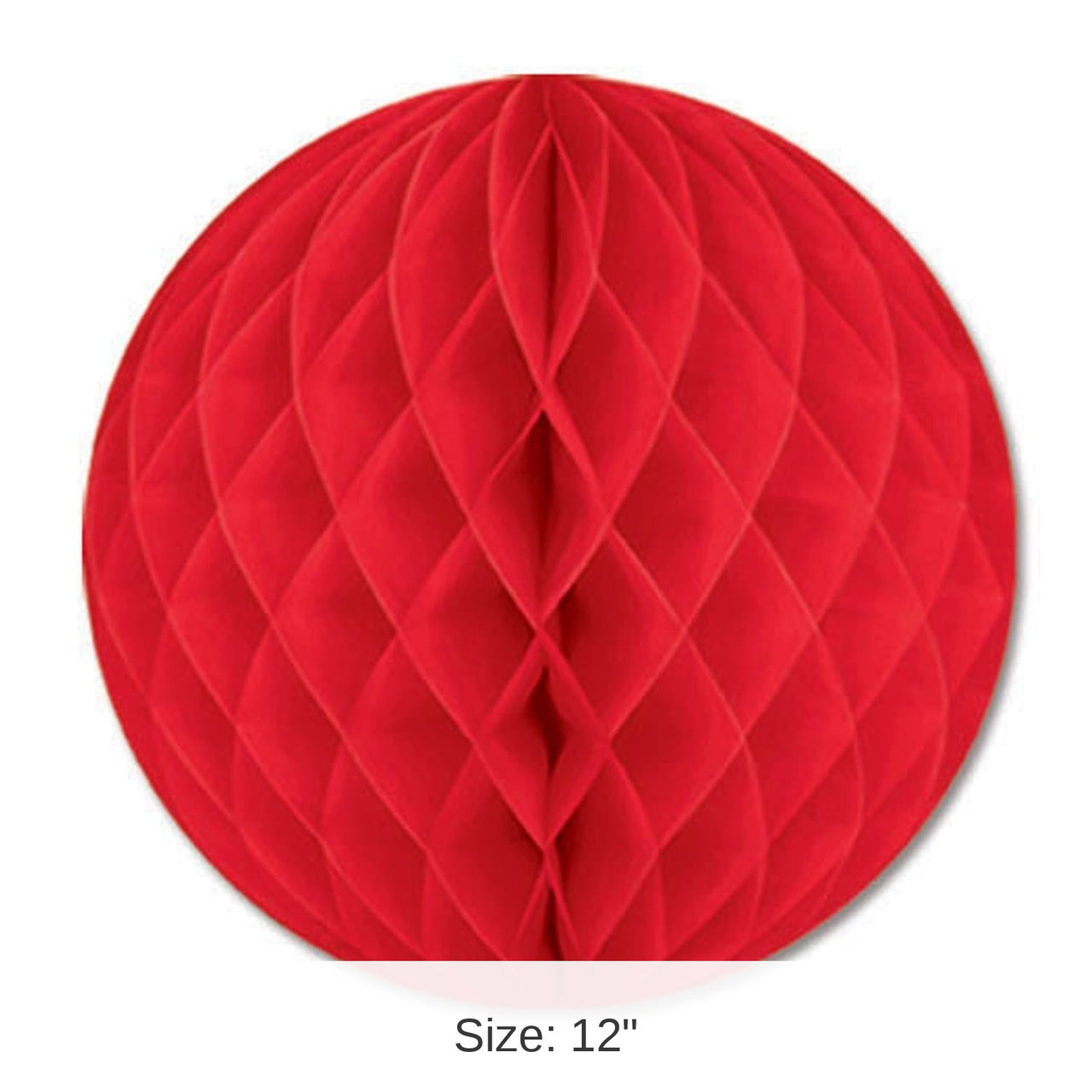 24 Pack Bulk 12 inch-Party Tissue Ball - Red